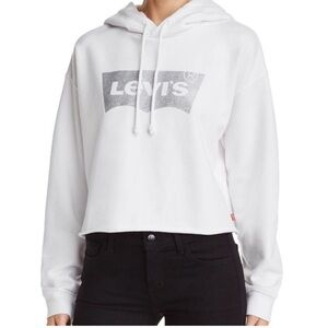 Levi sparkle white hoodie